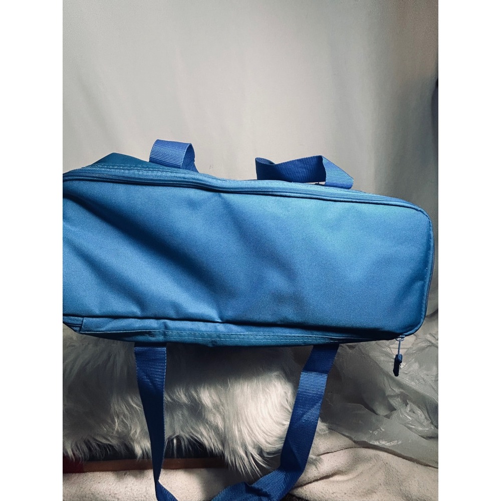 Trader Joes Insulated Reusable Grocery Bag Blue Pasadena 1967 Tote Zipper Large - Picture 6 of 7